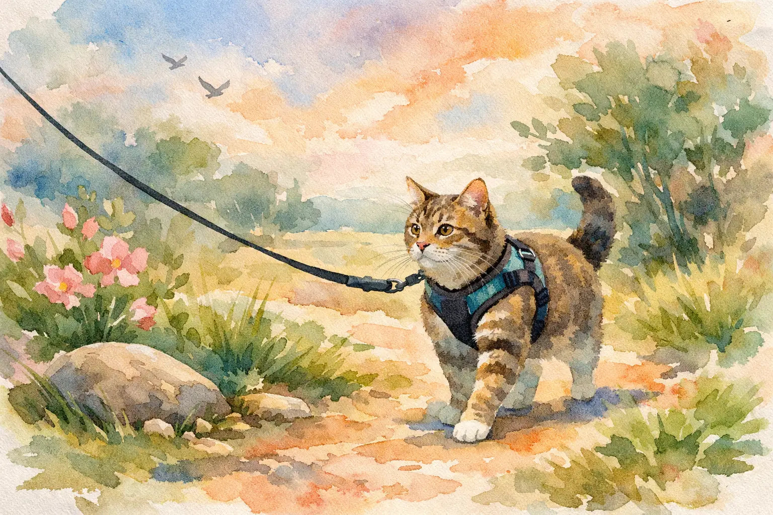 Escape proof cat harness voor veilige kattenwandelingen