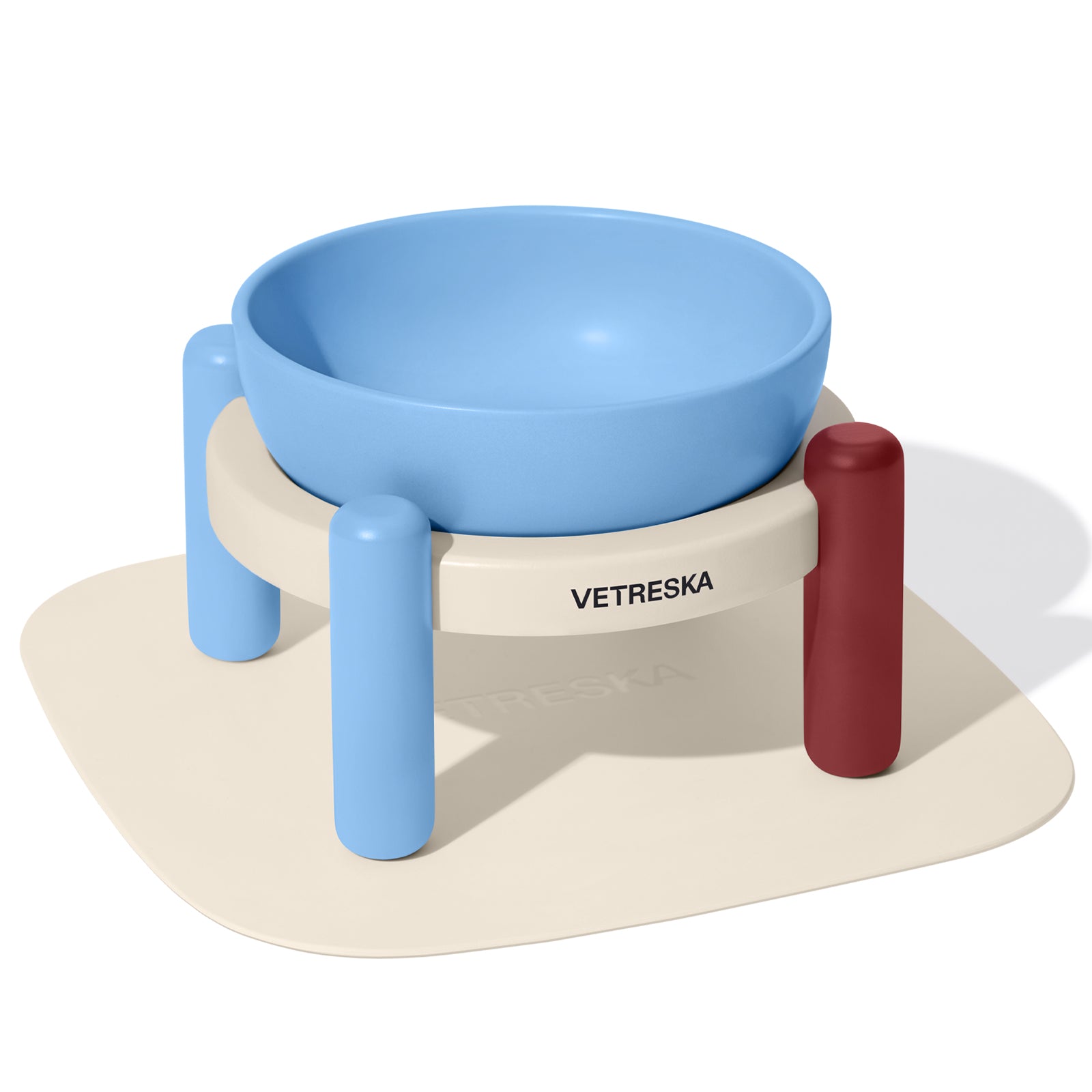 VETRESKA Mist and Merlot Keramik-Haustiernapf & Matten-Set