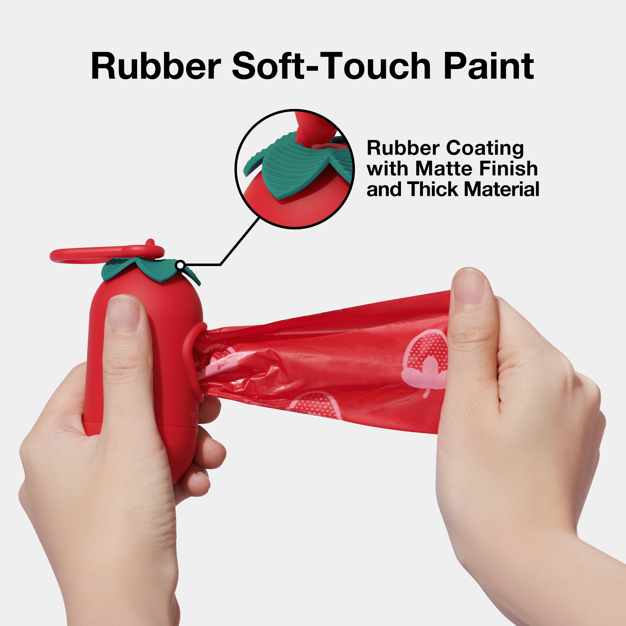 Strawberry Poop Bags & Dispenser Set