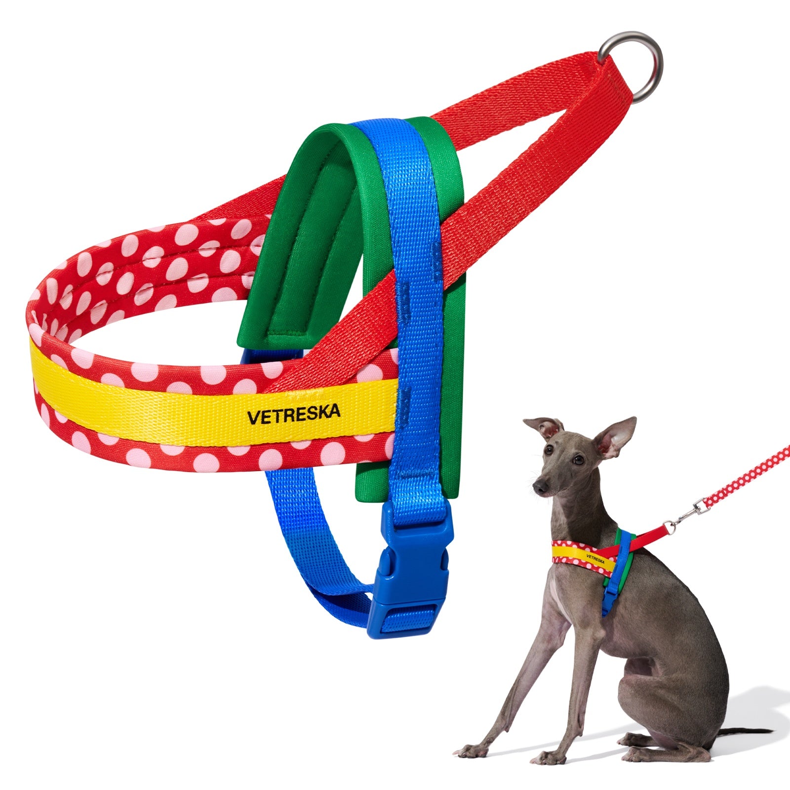 VETRESKA Chroma Pet Harness & Leash Set - Red