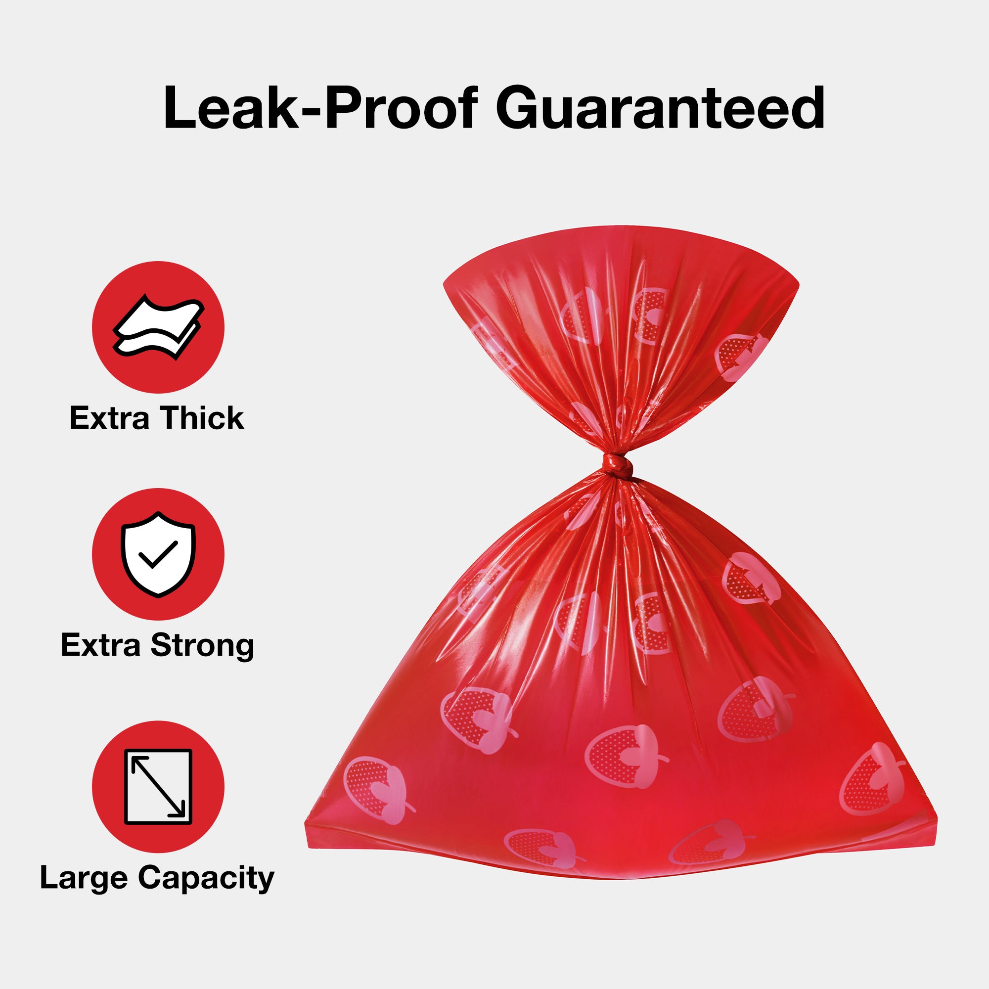 Strawberry Poop Bags & Dispenser Set