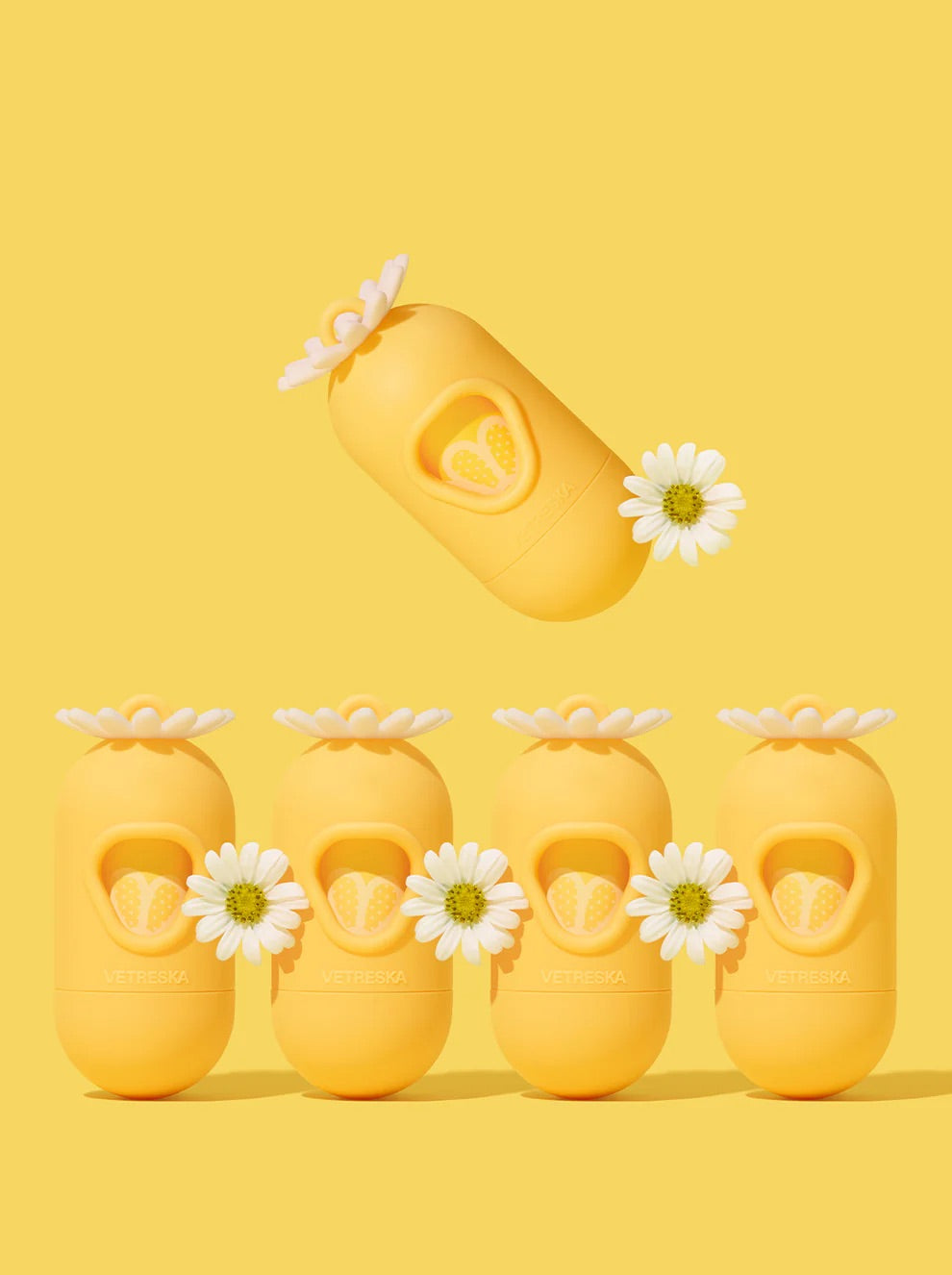 Daisy Poop Bags & Dispenser Set