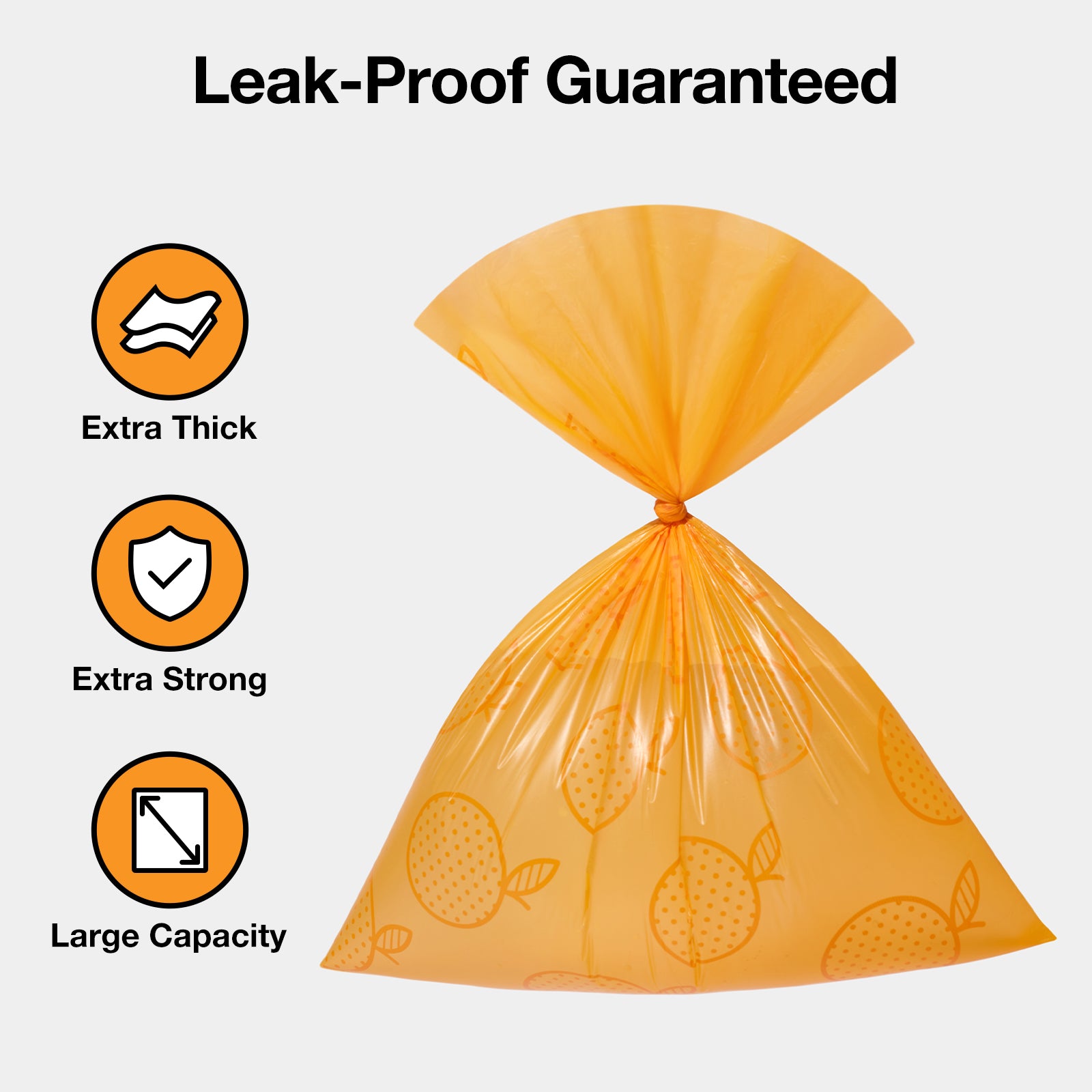 Tangerine Poop Bags & Dispenser Set