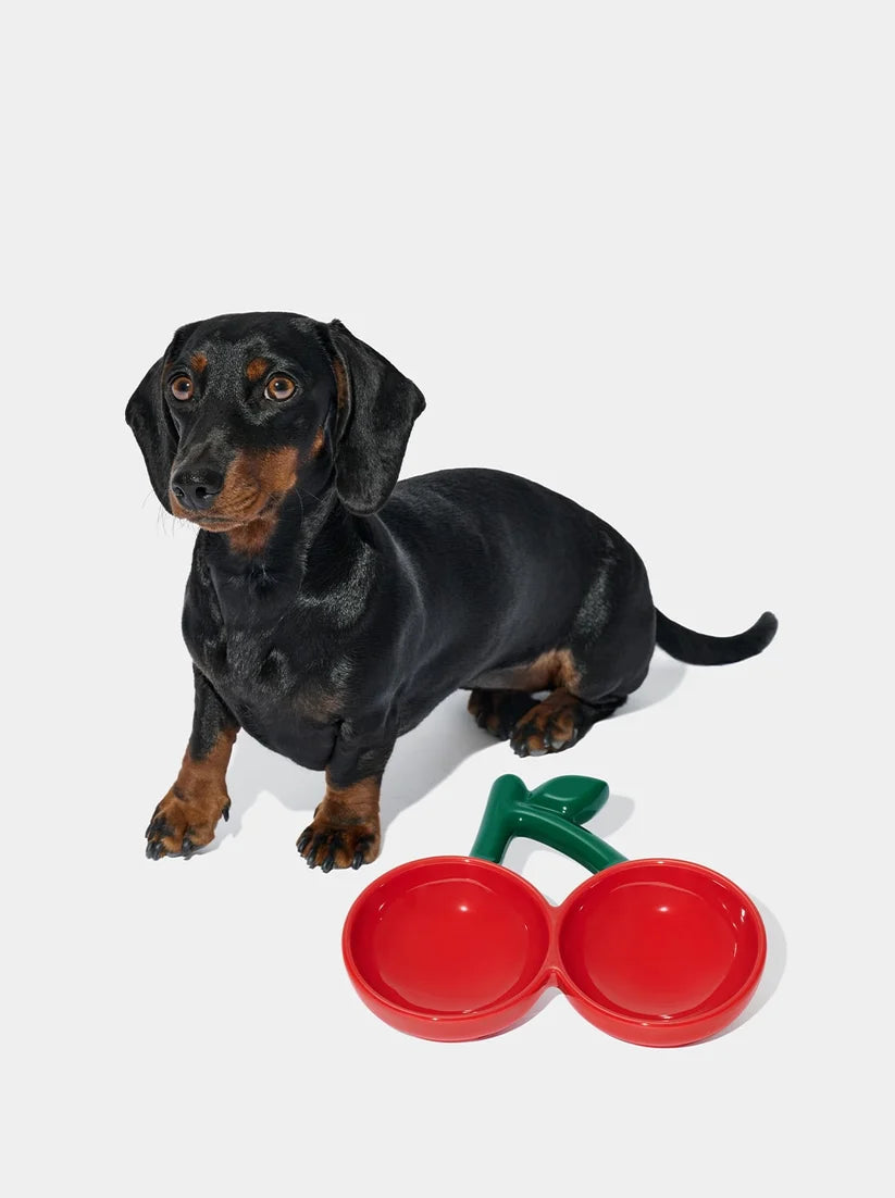 Vetreska Cherry Ceramic Pet Bowl(Pre-Order)