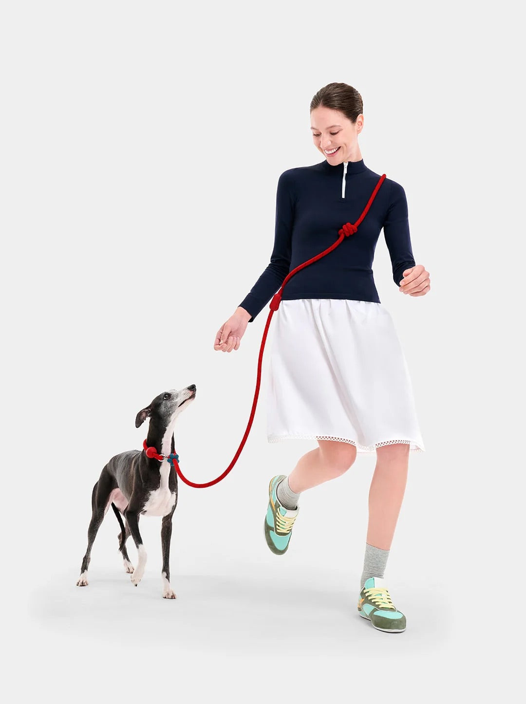 VETRESKA Connect Hands-Free Rope Leash(Strawberry)