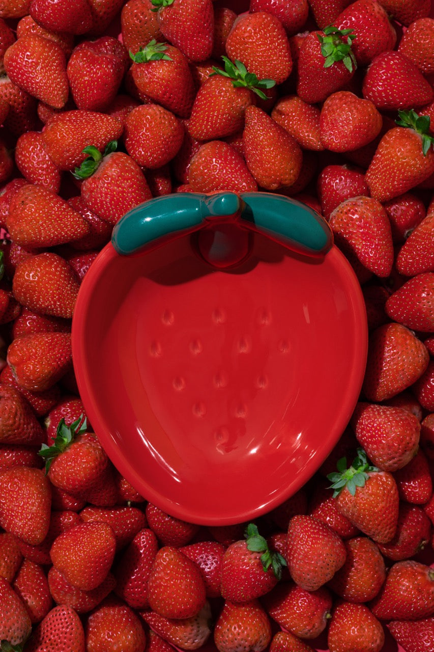 Strawberry Ceramic Pet Bowl